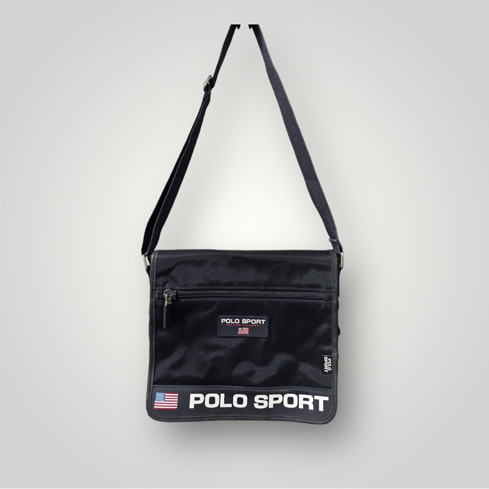 Vintage Polo Sport Navy Messenger Bag 90’s